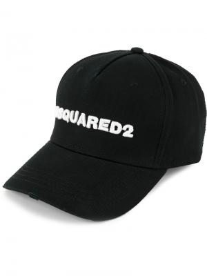 Бейсбольная кепка с вышитым логотипом Dsquared2. Цвет: чёрный