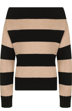Пуловер с открытыми плечами из смеси шерсти и кашемира Dorothee Schumacher. Цвет: разноцветный