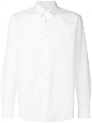 Рубашка с закругленными краями Jil Sander. Цвет: белый