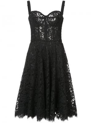 Гипюровое платье-бюстье Dolce & Gabbana. Цвет: чёрный
