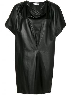 Платье с вырезом-хомут Jil Sander. Цвет: чёрный