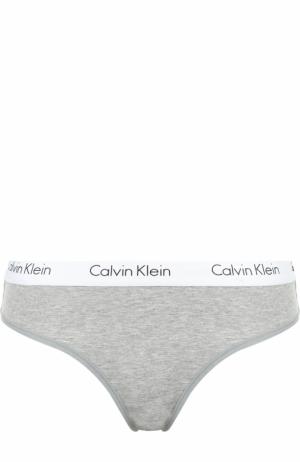 Хлопковые трусы-слипы Calvin Klein Underwear. Цвет: серый