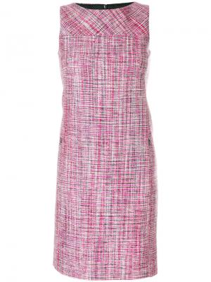 Платье-шифт Akris Punto. Цвет: розовый и фиолетовый