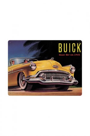 Жестяная табличка Buick Декоративная жесть. Цвет: черный