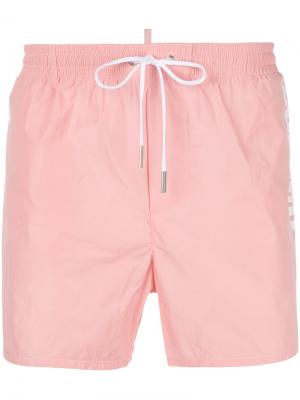 Branded swim shorts Dsquared2. Цвет: розовый и фиолетовый