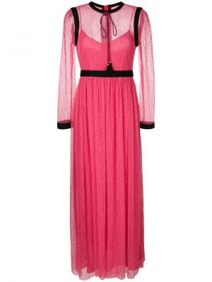 Платье с длинными рукавами Philosophy Di Lorenzo Serafini. Цвет: розовый и фиолетовый