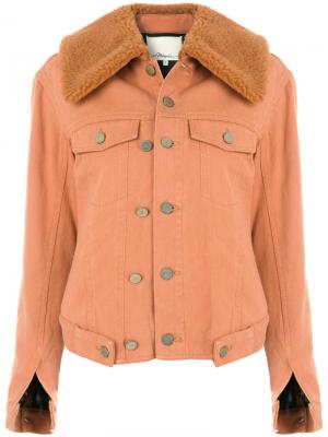 Джинсовая куртка с цигейкой 3.1 Phillip Lim. Цвет: жёлтый и оранжевый