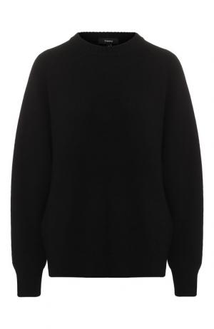 Кашемировый пуловер с круглым вырезом Theory. Цвет: черный