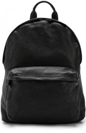 Кожаный рюкзак с внешним карманом на молнии Officine Creative. Цвет: черный