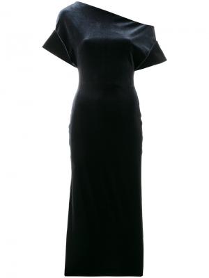 Асимметричное платье миди Christopher Kane. Цвет: зелёный