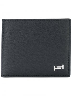 Double T coin holder wallet Tods Tod's. Цвет: чёрный