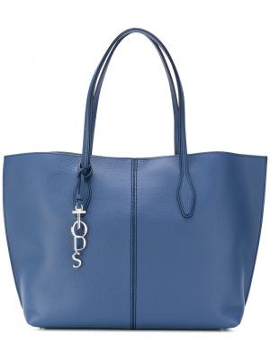 Большая сумка-шоппер Tods Tod's. Цвет: синий