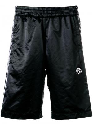Спортивные шорты с вышивкой логотипа Adidas Originals By Alexander Wang. Цвет: чёрный