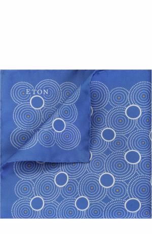 Шелковый платок с принтом Eton. Цвет: синий