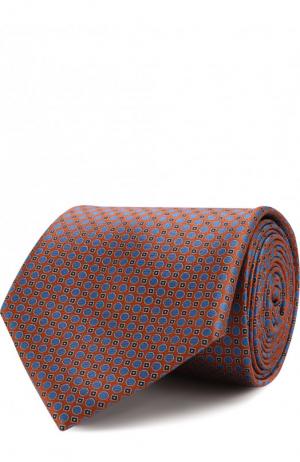 Комплект из шелкового галстука и платка Brioni. Цвет: коричневый