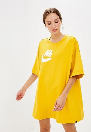 Платье Nike. Цвет: желтый