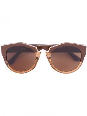 Солнцезащитные очки из ацетата Marni Driver Eyewear. Цвет: коричневый