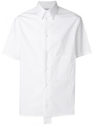 Поплиновая рубашка скороткими рукавами Valentino. Цвет: белый