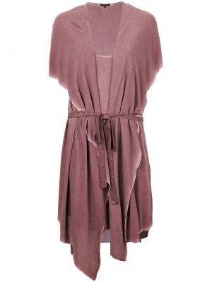 Платье с капюшоном и жилеткой Unconditional. Цвет: розовый и фиолетовый