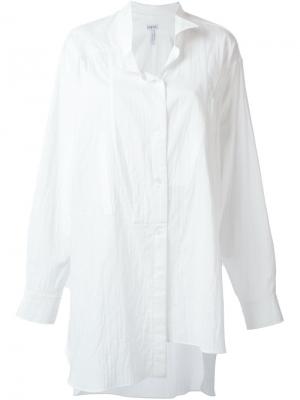 Длинная асимметричная рубашка Loewe. Цвет: белый