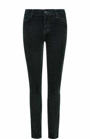 Бархатные джинсы-скинни J Brand. Цвет: темно-зеленый