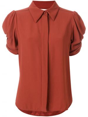 Блузка с присборенными рукавами Chloé. Цвет: жёлтый и оранжевый