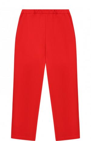 Хлопковые брюки с эластичным поясом Alexander Terekhov. Цвет: красный
