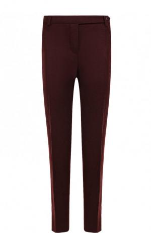 Укороченные брюки из смеси кашемира и шелка со стрелками Loro Piana. Цвет: бордовый
