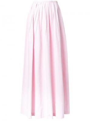 Длинная юбка с плиссировками Michael Kors Collection. Цвет: розовый и фиолетовый