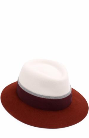 Фетровая шляпа Andre с лентой Maison Michel. Цвет: белый