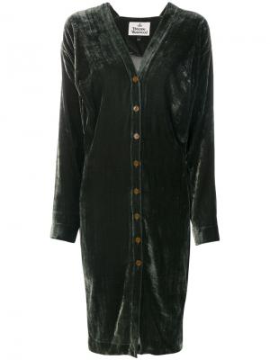 Платье с V-образным вырезом Vivienne Westwood. Цвет: зелёный