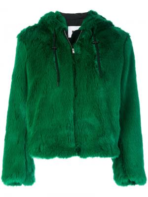 Куртка с капюшоном MSGM. Цвет: зелёный