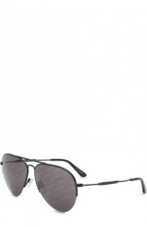 Солнцезащитные очки Balenciaga. Цвет: темно-серый