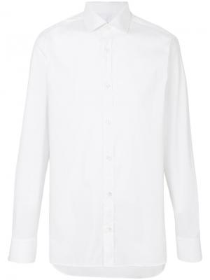 Рубашка с длинными рукавами Z Zegna. Цвет: белый