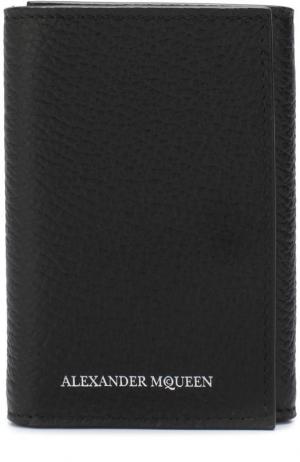 Кожаный футляр для кредитных карт Alexander McQueen. Цвет: черный