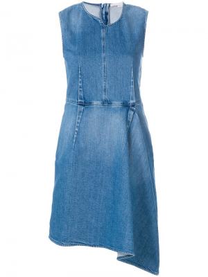 Асимметричное джинсовое платье Stella McCartney. Цвет: синий