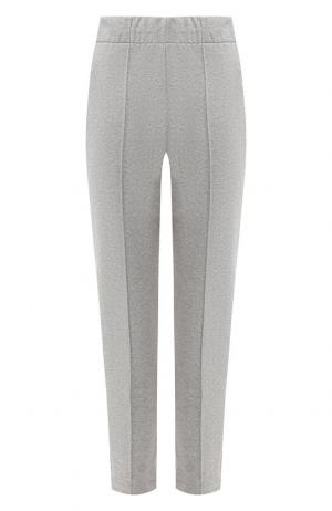 Хлопковые брюки с эластичным поясом T by Alexander Wang. Цвет: серый