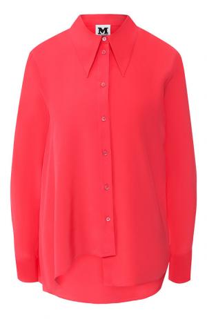 Шелковая блуза асимметричного кроя M Missoni. Цвет: розовый