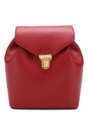 Кожаный рюкзак с клапаном Fendi. Цвет: красный