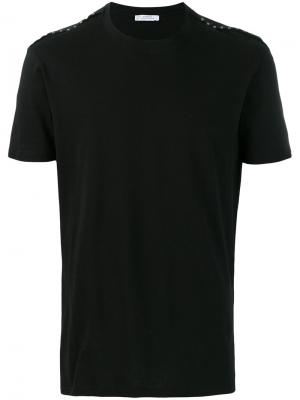 Декорированная футболка Versace Collection. Цвет: чёрный