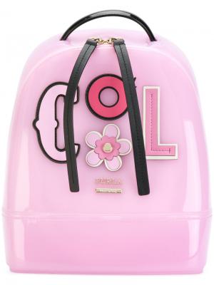 Рюкзак с аппликациями Furla. Цвет: розовый и фиолетовый