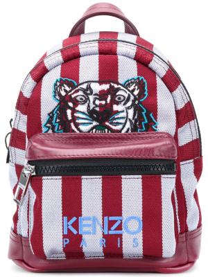 Маленький рюкзак в полоску Tiger Kenzo. Цвет: красный