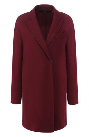 Однотонное шерстяное пальто Windsor. Цвет: бордовый