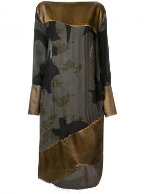 Асимметричное платье с драпировкой Vivienne Westwood Anglomania. Цвет: серый