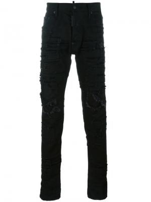 Рваные джинсы Cool Guy в стиле пэчворк Dsquared2. Цвет: чёрный