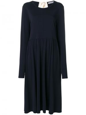 Расклешенное платье Jil Sander. Цвет: синий
