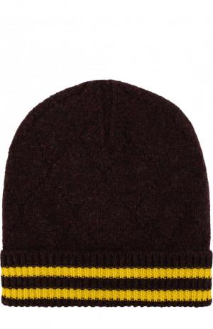 Шерстяная шапка с контрастными полосками Maison Margiela. Цвет: черный