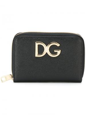 Кошелек с логотипом Dolce & Gabbana. Цвет: чёрный