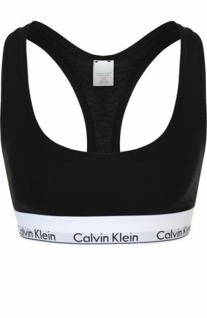 Спортивный бюстгальтер с логотипом бренда Calvin Klein Underwear. Цвет: черный