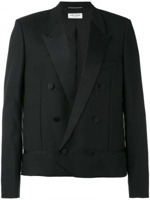 Двубортный пиджак Saint Laurent. Цвет: чёрный